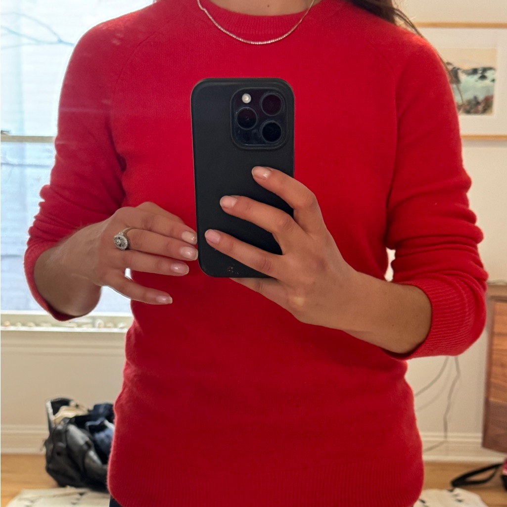 Red Equipment Cashmere Crew Sweater